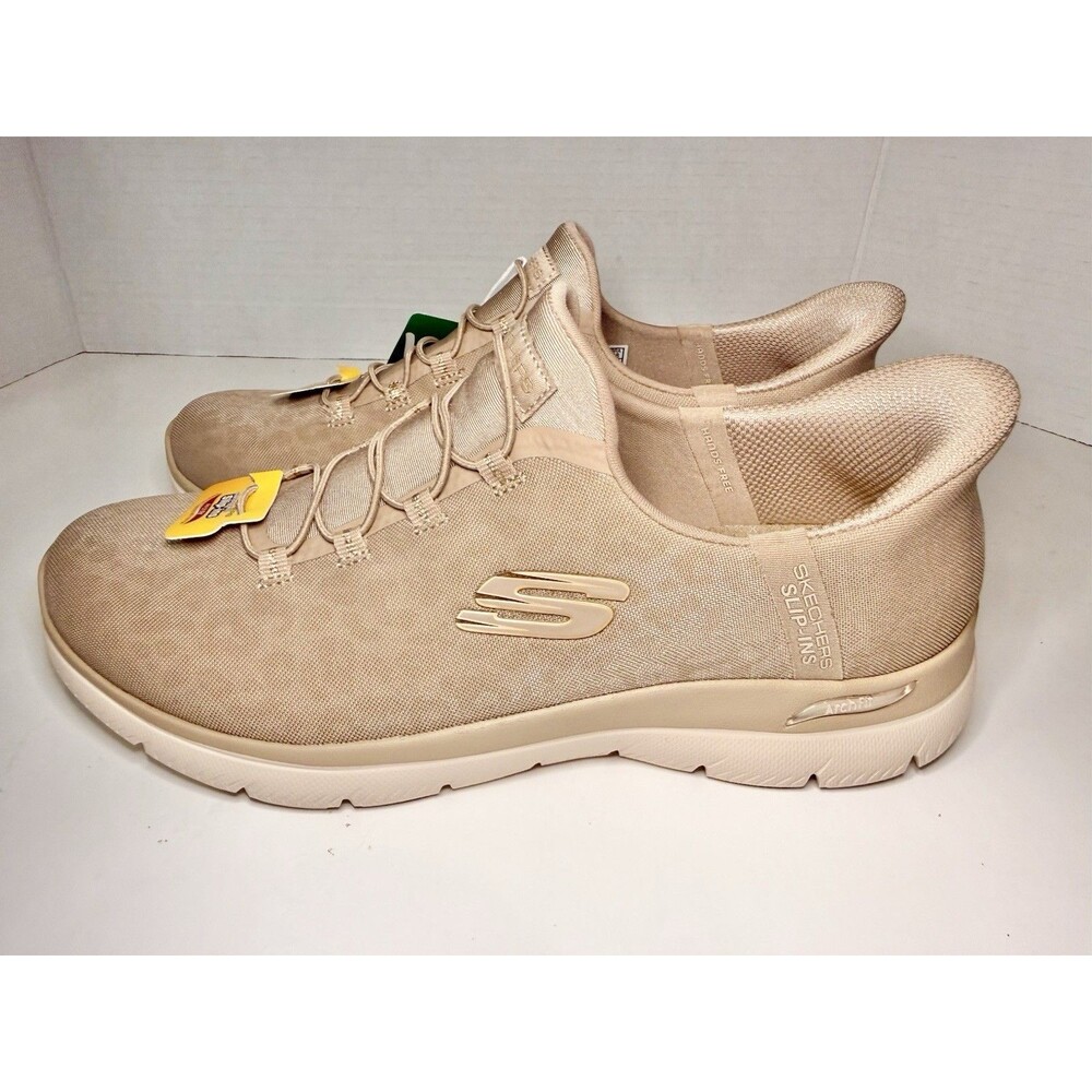 Skechers Slip-Ins Arch Fit Summits 150750 Women 8.5 Natural Taupe Hands Free NWT